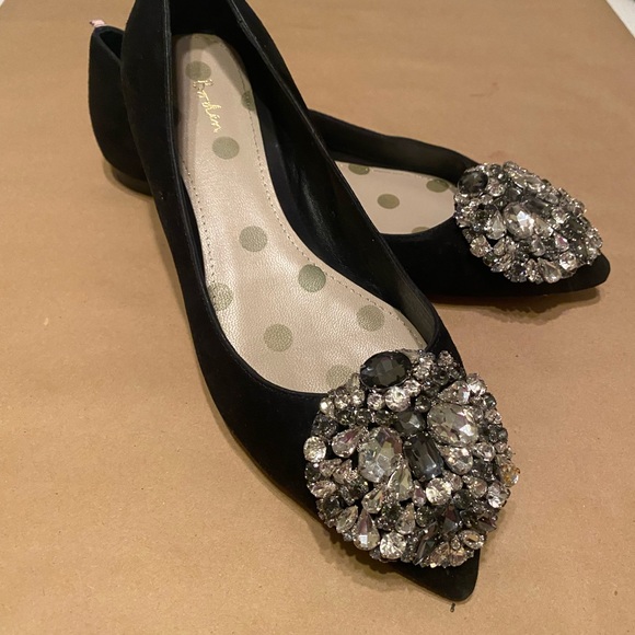 Boden Black Flats with Crystal Embellishments - Picture 3 of 4